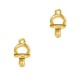 DQ Metal charm Pacifier 12x7mm Gold